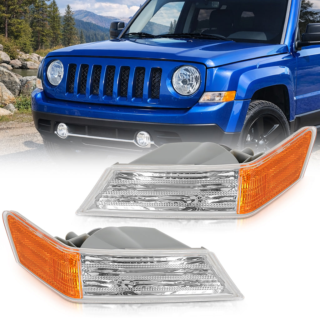 Motor Vehicle Lighting 2007-2017 Jeep Patriot Front Turn Signals Light Clear Amber Driver Passenger Side