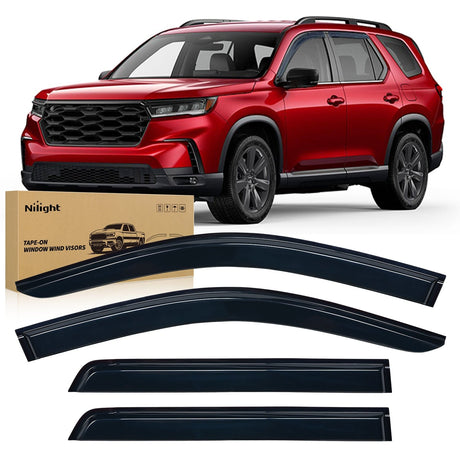 Nilight Window Visors for Honda Pilot 2023 2024, Out-Channel Window Wind Deflectors Rain Guards -4PCS