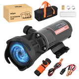 Nilight Macerator Pump for RV 12V 12GPM Portable Quick Release Self-Priming RV Macerator Pump for Sewage Waste sewer Pump Kit with Hose Fittings Discharge Port Carry Bag for Camper Boat Kitchen Marine