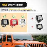 Nilight 2Pcs 3 inch Cube Light Pod Cover