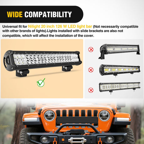 light cover 20 inch Black Light Bar Cover