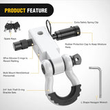 2 Inch Anti-Theft Shackle Hitch Receiver Set White Nilight