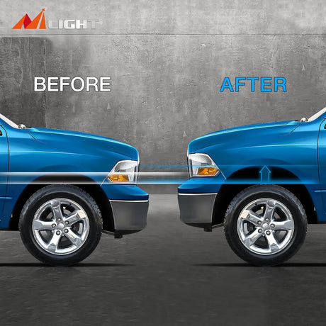 2 Inch Front Leveling Lift Kit for 2006-2023 Dodge Ram 1500 4WD Strut Spacer Suspension Lift Kits Nilight