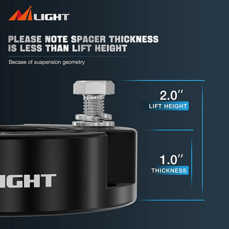 2 Inch Leveling Lift Kits for 2005-2023 Tacoma/2003-2023 4Runner/2007-2015 FJ Cruiser 2WD 4WD 2004-2023 Nilight