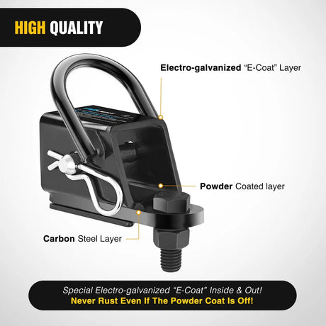 2 Inch Rear Trailer Hitch Receiver Kit for ATV UTV Rear Bumper Tow Hook Black Hitch Cover Kit Nilight