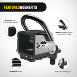 2 Inch Rear Trailer Hitch Receiver Kit for ATV UTV Rear Bumper Tow Hook Black Hitch Cover Kit Nilight