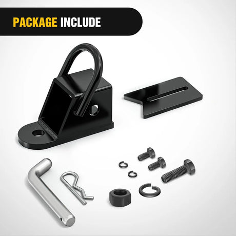 2 Inch Rear Trailer Hitch Receiver Kit for ATV UTV Rear Bumper Tow Hook Black Hitch Cover Kit Nilight