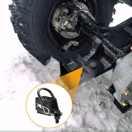 2 Inch Rear Trailer Hitch Receiver Kit for ATV UTV Rear Bumper Tow Hook Black Hitch Cover Kit Nilight