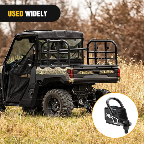 2 Inch Rear Trailer Hitch Receiver Kit for ATV UTV Rear Bumper Tow Hook Black Hitch Cover Kit Nilight