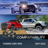 2 Inch Tundra Leveling Lift Kit for 4x4 4x2 2007-2022 TUNDRA 2WD 4WD Front Raise Suspension Strut Spacers Nilight