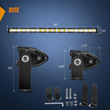 20 Inch 54W 18LED Single Row Ultra-Slim Spot Flood Combo LED Light Bars Nilight