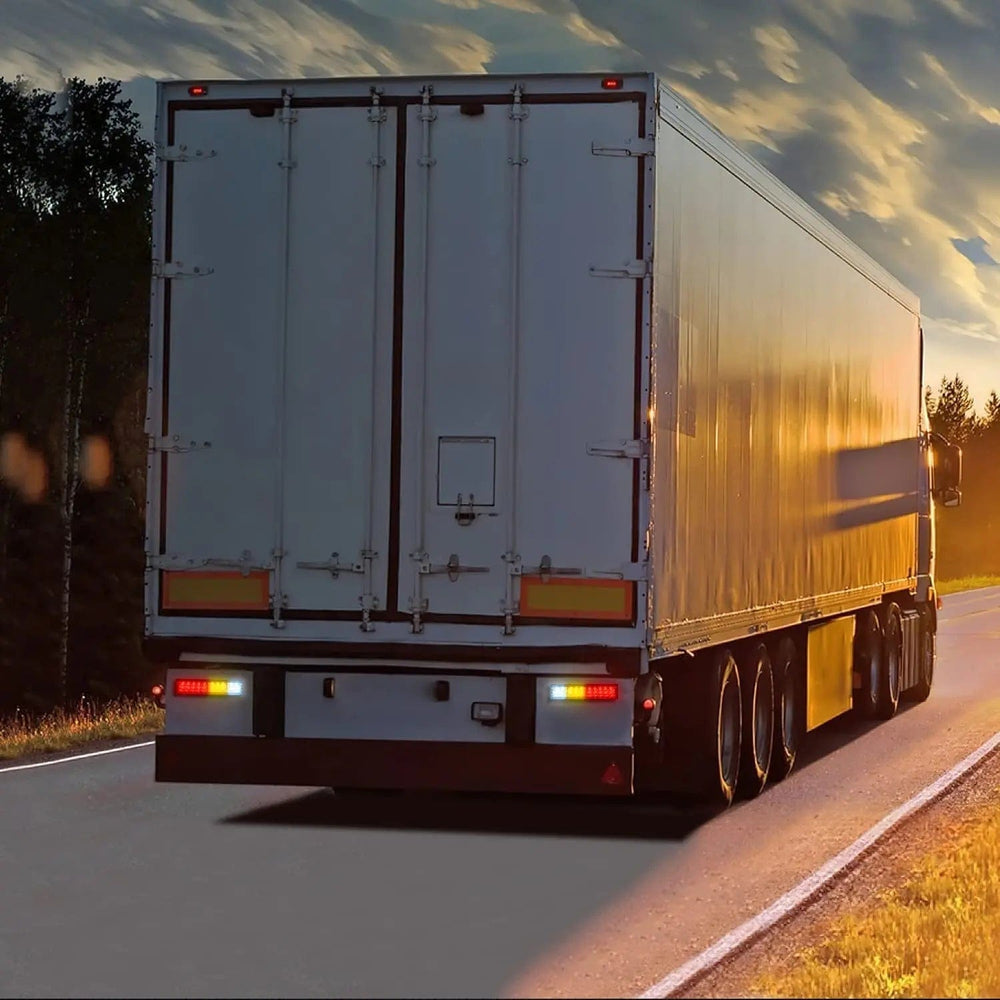 Tail Brake Turn Reverse Lights 20 Leds Tri-color Iron Frame Taillight (Pair)