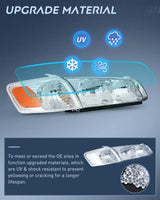 2000 2001 Toyota Camry Headlight Assembly Chrome Housing Amber Reflector Nilight