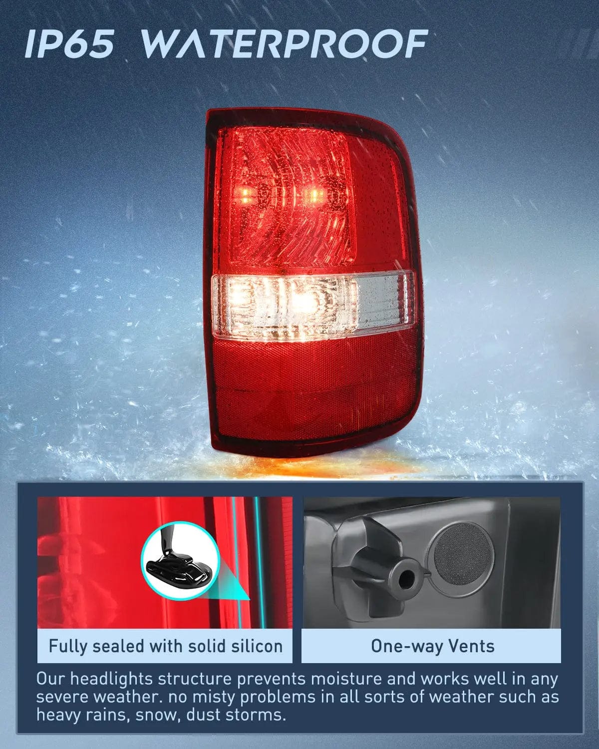 Taillight Assembly 2004 2005 2006 2007 2008 Ford F150 Taillight Assembly Rear Lamp Replacement OE Style Red Housing Passenger Side