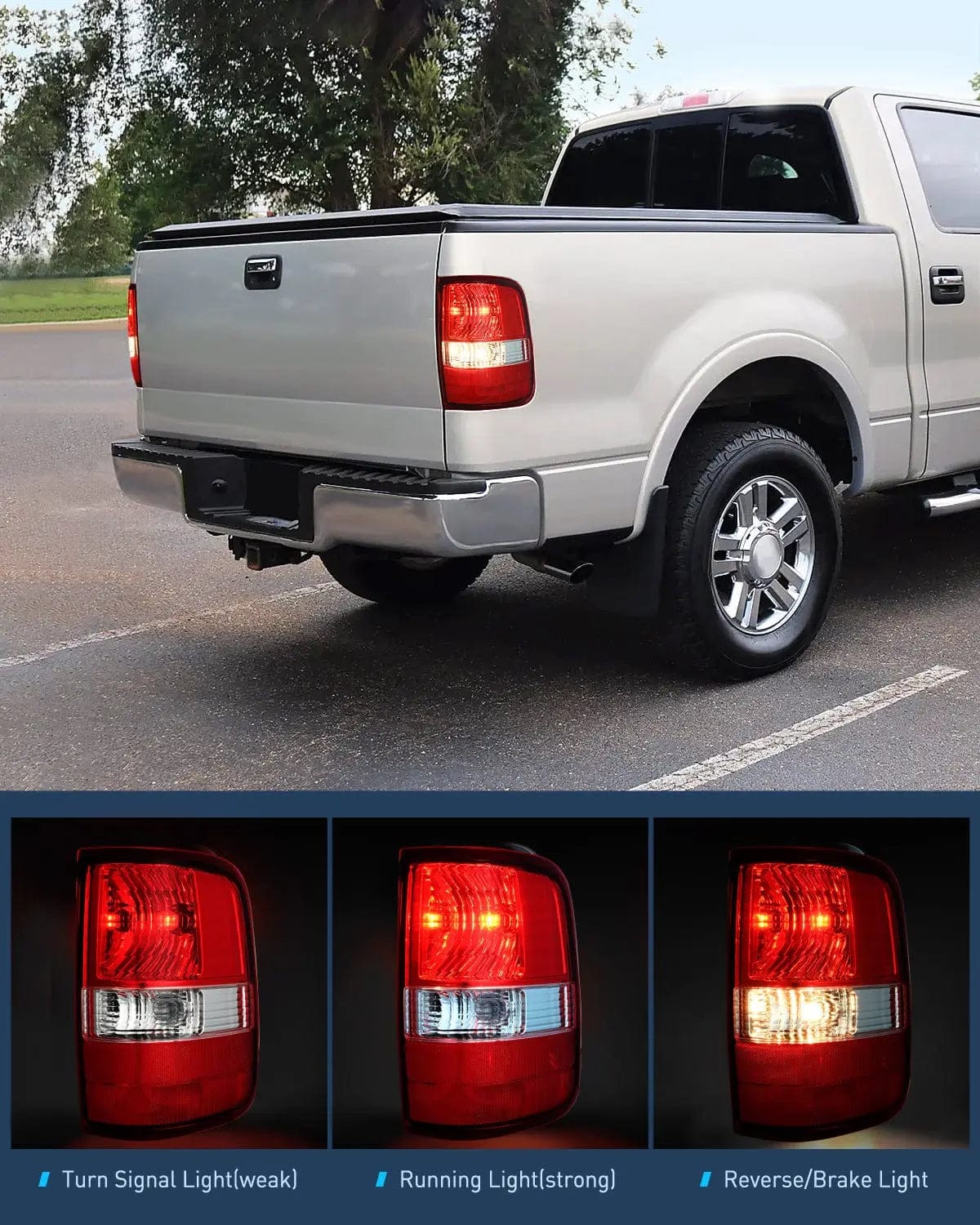 Taillight Assembly 2004 2005 2006 2007 2008 Ford F150 Taillight Assembly Rear Lamp Replacement OE Style Red Housing Passenger Side