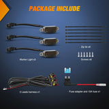 2004-2019 Ford F150 Raptor 2013-2018 Dodge Ram 1500 4LED Amber Front Grille Marker Lights Nilight