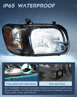 Headlight Assembly 2005 2006 Toyota Tundra 4 Door Double Crew Cab 2005 2006 2007 Sequoia Headlight Assembly Black Case Amber Reflector