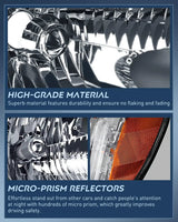 Headlight Assembly 2005 2006 Toyota Tundra 4 Door Double Crew Cab 2005 2006 2007 Sequoia Headlight Assembly Black Case Amber Reflector