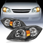 2005 2006 2007 Chevy Cobalt 2005 2006 2007 2008 2009 Pontiac Headlight Assembly Black Housing Amber Reflector