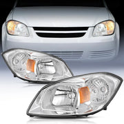 2005 2006 2007 Chevy Cobalt 2005  2006 2007 2008 2009 Pontiac Headlight Assembly Chrome Housing Amber Reflector Lens