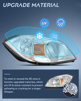 2005-2010 Chevy Cobalt 2005-2009 Pontiac Headlight Assembly Chrome Housing Amber Reflector Lens Nilight