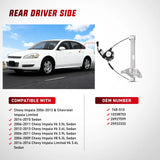 Window Regulator 2006 2007 2008 2009 2010 2011 2012 2013 Chevrolet Impala 2014 2015 2016 Impala Limited Rear Driver Side Power Window Regulator