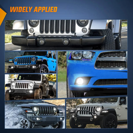 2007 2008 2009 2010 2011 2012 2013 2014 2015 2016 2017 2018 Jeep Wrangler JK TJ LJ DRL Fog Light Assembly Nilight