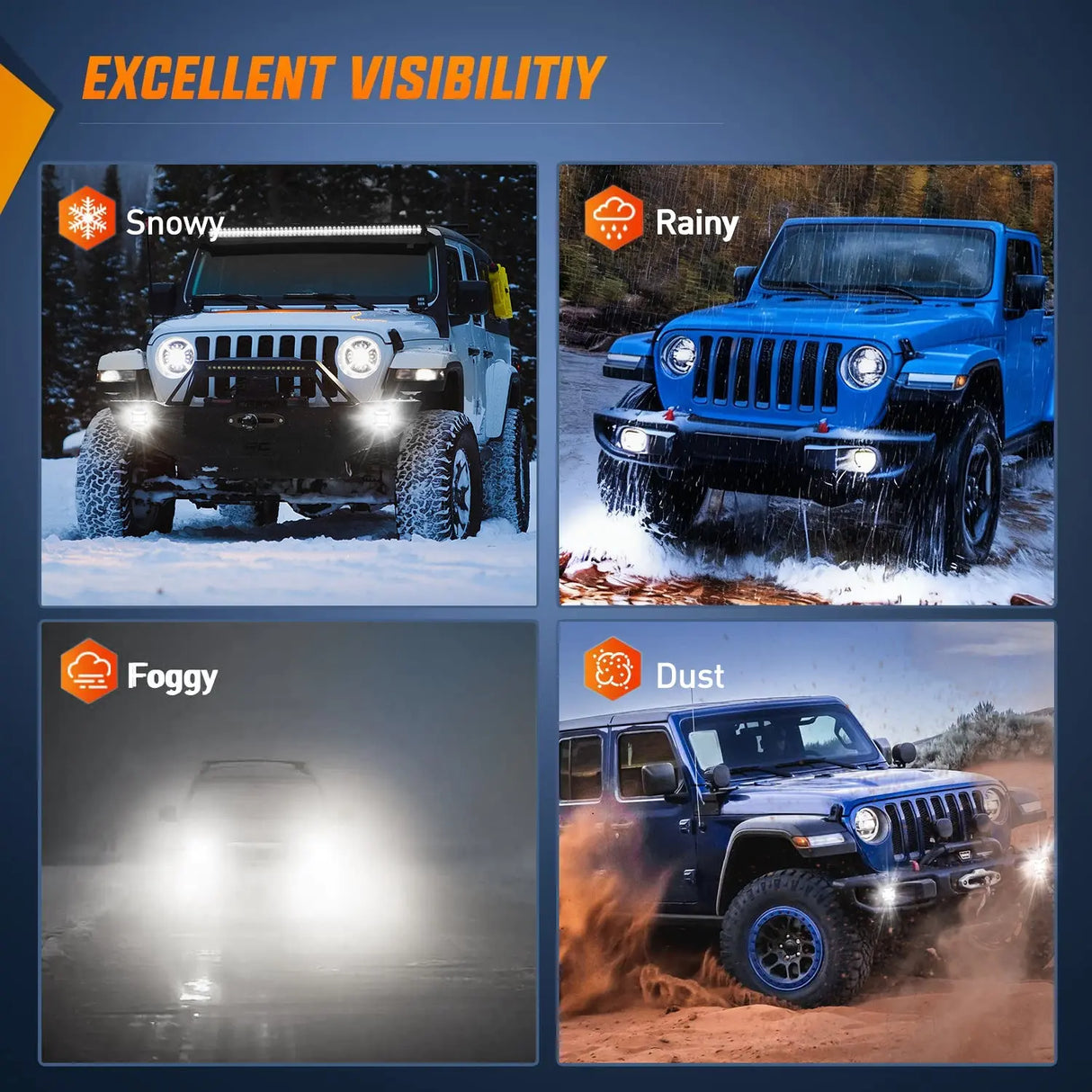 2007 2008 2009 2010 2011 2012 2013 2014 2015 2016 2017 2018 Jeep Wrangler JK TJ LJ DRL Fog Light Assembly Nilight