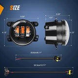 Fog Light Assembly 2007 2008 2009 2010 2011 2012 2013 2014 2015 2016 2017 2018 Jeep Wrangler JK Unlimited JKU Amber Fog Light Assembly