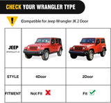 2007-2018 Jeep Wrangler JK & Unlimited 2 Door Running Boards Upgraded Dual Girder System Side Step Slip-Proof Textured Black Heavy Duty Truck Nerf Bars (No 4 DR & No JL) Nilight