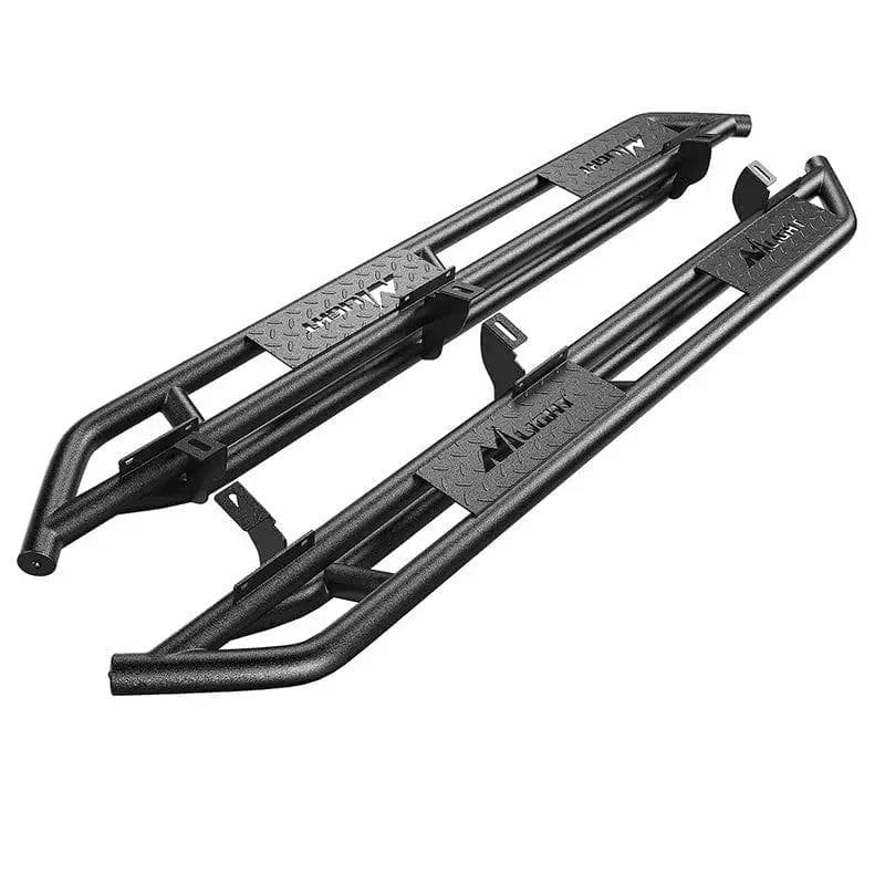 Accessories 2007-2018 Jeep Wrangler JK & Unlimited 4 Door Running Boards Upgraded Dual Girder System Side Step Slip-Proof Textured Black Heavy Duty Truck Nerf Bars (No 2 DR & No JL)