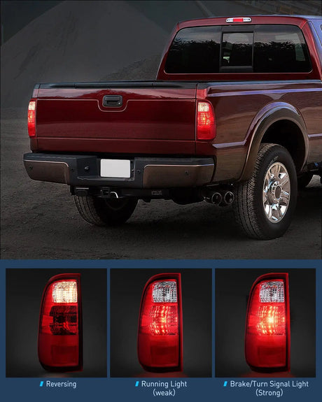 Taillight Assembly 2008 2009 2010 2011 2012 2013 2014 2015 2016 Ford F250 F350 F450 Super Duty Taillight Assembly Rear Lamp Replacement OE Style Driver Passenger Side