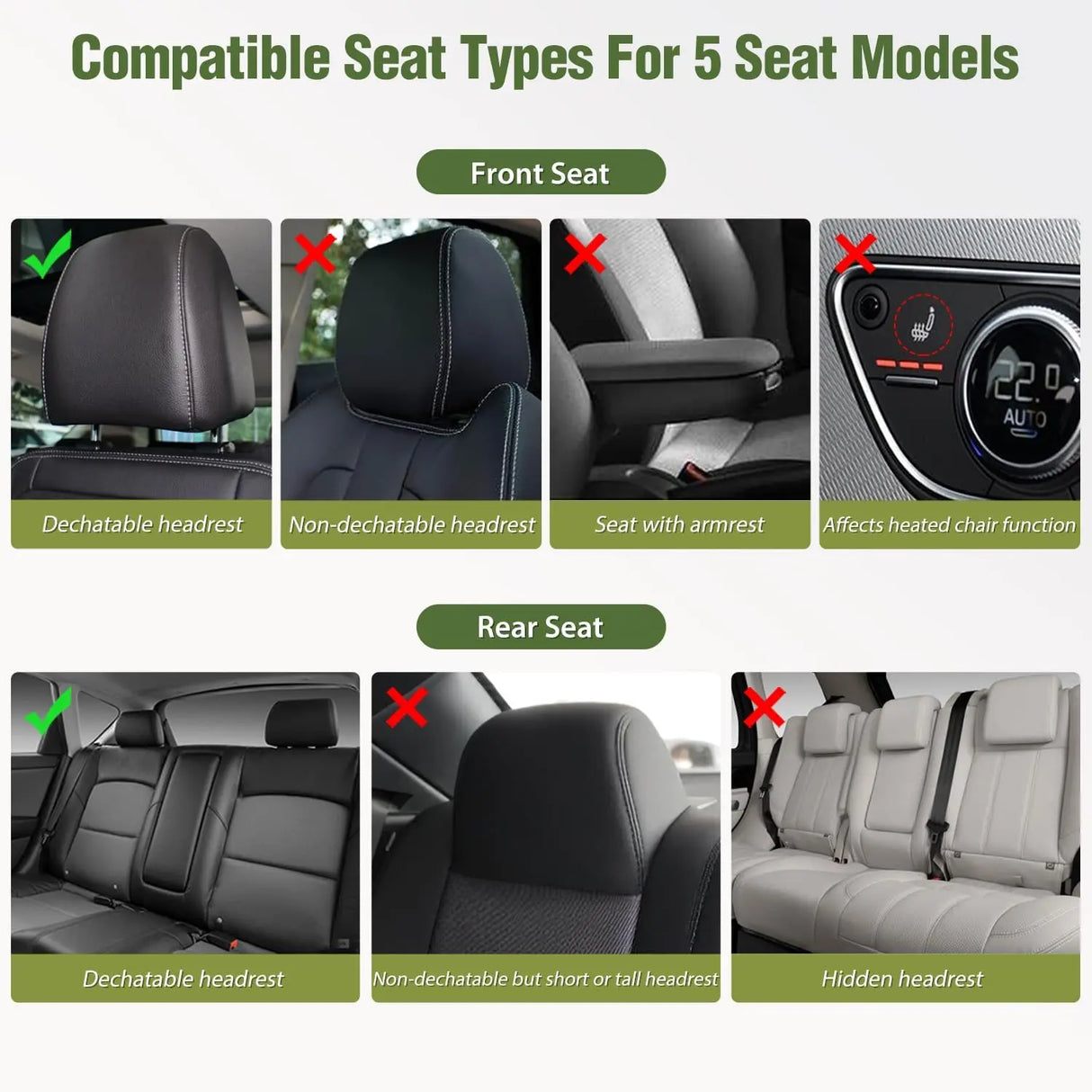 2008-2024 Toyota Tundra Double Cab CrewMax Cab Seat Covers Nilight