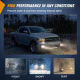 2009-2012 Dodge Ram 1500 2010-2018 Dodge Ram 2500 3500 Fog Light Assembly Clear Lens Nilight