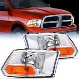 Headlight Assembly 2009 2010 2011 2012 Dodge Ram 1500 2500 3500 Headlights Assembly Dual Beam Clear Case