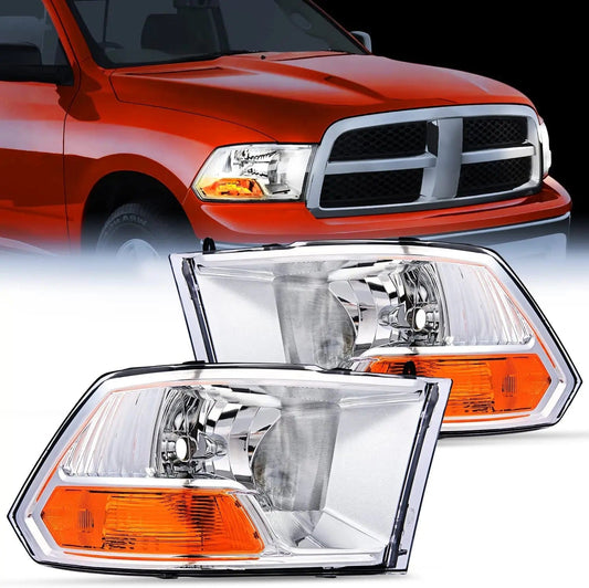 Headlight Assembly 2009 2010 2011 2012 Dodge Ram 1500 2500 3500 Headlights Assembly Dual Beam Clear Case