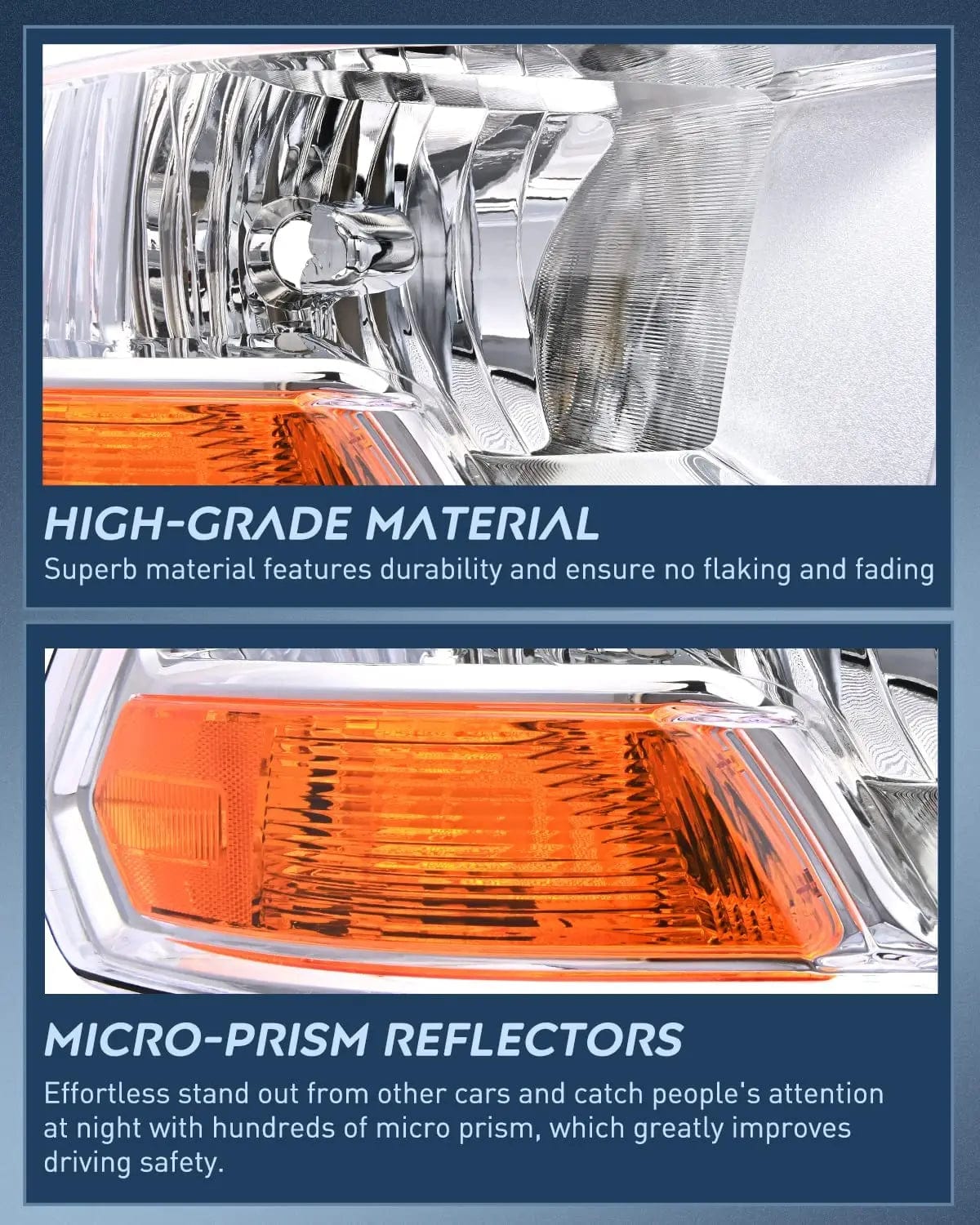 Headlight Assembly 2009 2010 2011 2012 Dodge Ram 1500 2500 3500 Headlights Assembly Dual Beam Clear Case