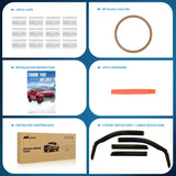 2009-2014 Ford F150 SuperCrew SVT Raptor SuperCrew Rain Guards Acrylic 4Pcs Nilight