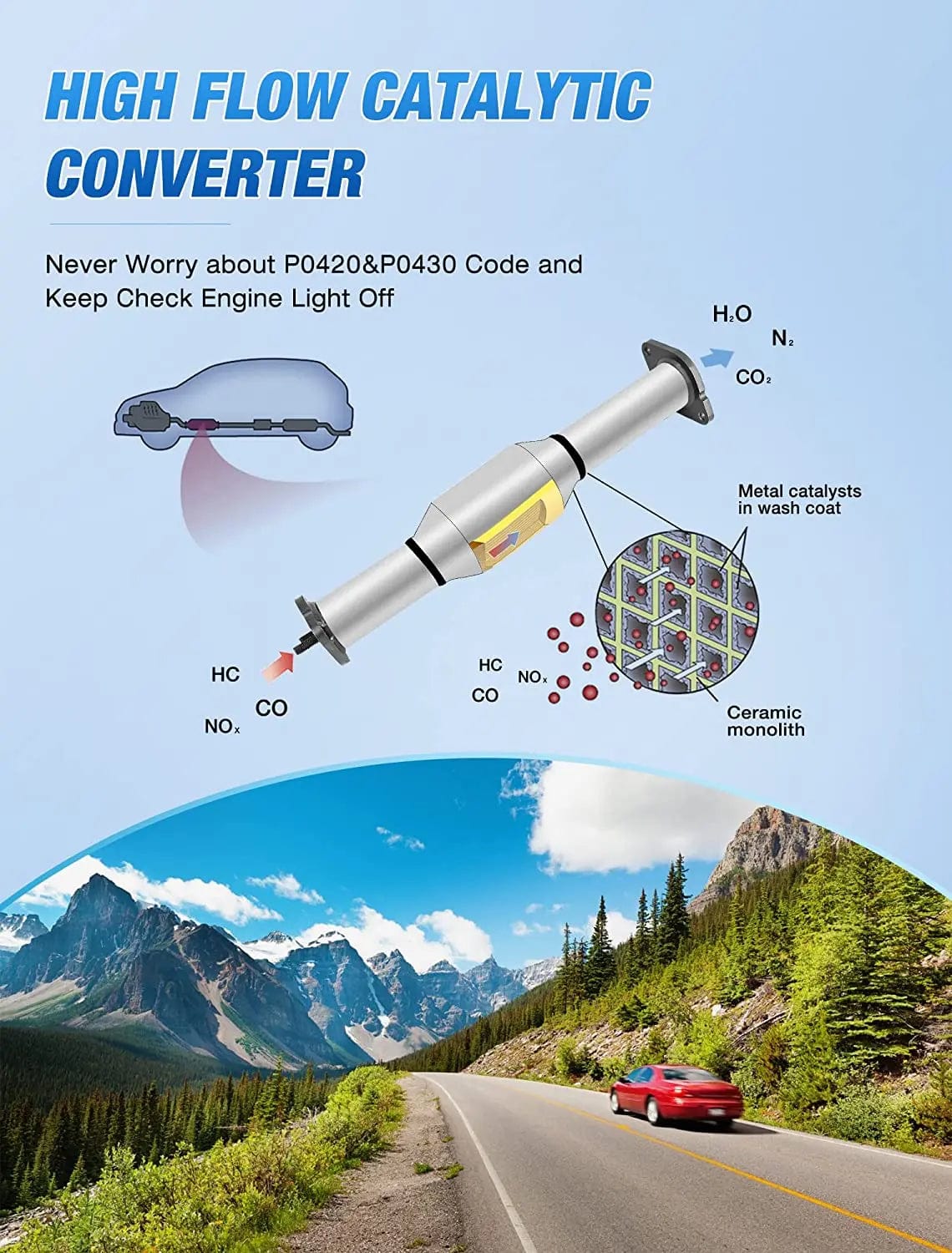 Catalytic Converter 2009 2010 2011 2012 2013 2014 2015 2016 2017 Chevy Traverse 2007 2008 2009 2010 2011 2012 2013 2014 2015 2016 2017 GMC Acadia 2007-2010 Saturn Outlook 2008-2017 Buick Enclave Catalytic Converter