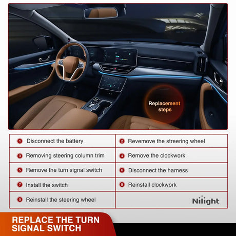 2011-2013 Ford F150 F-150 2011-2013 Ford F250 F350 F450 F550 Super Duty Turn Signal Switch Nilight