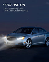 2011-2015 Chevy Cruze 2016 Cruze Limited Headlight Assembly Chrome Housing Clear Reflector Nilight