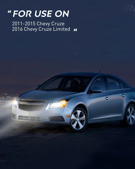 2011-2015 Chevy Cruze 2016 Cruze Limited Headlight Assembly Chrome Housing Clear Reflector Nilight