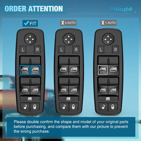 2012 2013 2014 2015 2016 2017 2018 2019 Dodge Grand Caravan 2012 2013 2014 2015 2016 Chrysler Town & Country Power Master Window Switch Nilight