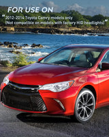 2012-2014 Toyota Camry L/LE/XLE/Hybrid LE XLE Headlight Assembly Chrome Housing Amber Reflector Clear Lens Nilight