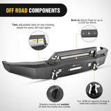 2014-2021 Toyota Tundra Front Bumper Full Width Steel with Winch Plate Offroad 120W Light Bar 18w LED Light Pods Nilight