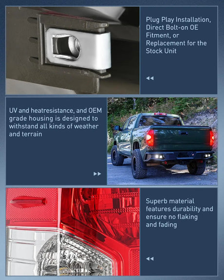 2014-2021 Toyota Tundra Taillight Assembly Rear Lamp Replacement OE Style Driver Side Nilight