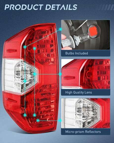 2014-2021 Toyota Tundra Taillight Assembly Rear Lamp Replacement OE Style Driver Side Nilight