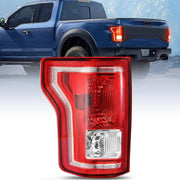 2015 2016 2017 Ford F150 Tail light Assembly Rear Lamp Replacement OE Style Red Housing with Bulbs and Harness Driver Side