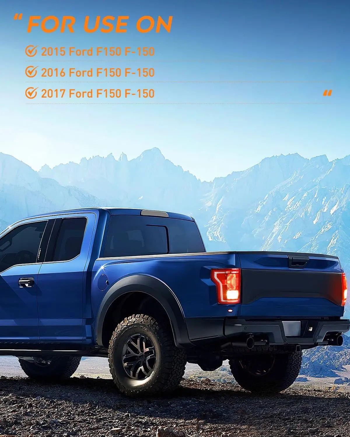 2015-2017 Ford F150 Taillight Assembly Rear Lamp Replacement OE Style Red Housing with Bulbs and Harness Driver Side Nilight