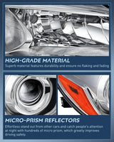 2015-2017 LE SE XLE Toyota Camry Headlight Assembly Chrome Housing Amber Reflector Clear Lens Nilight